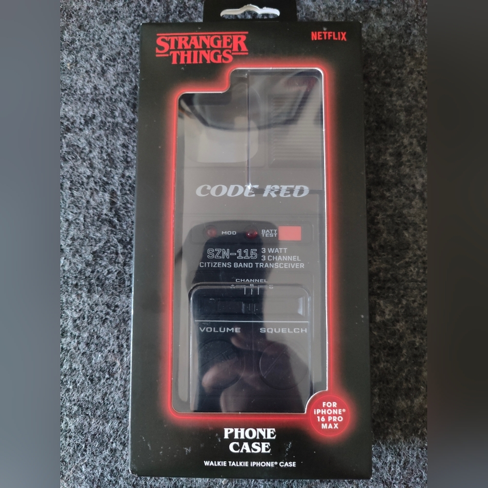 Stranger Things "Code Red" walkie-talkie-style phone case